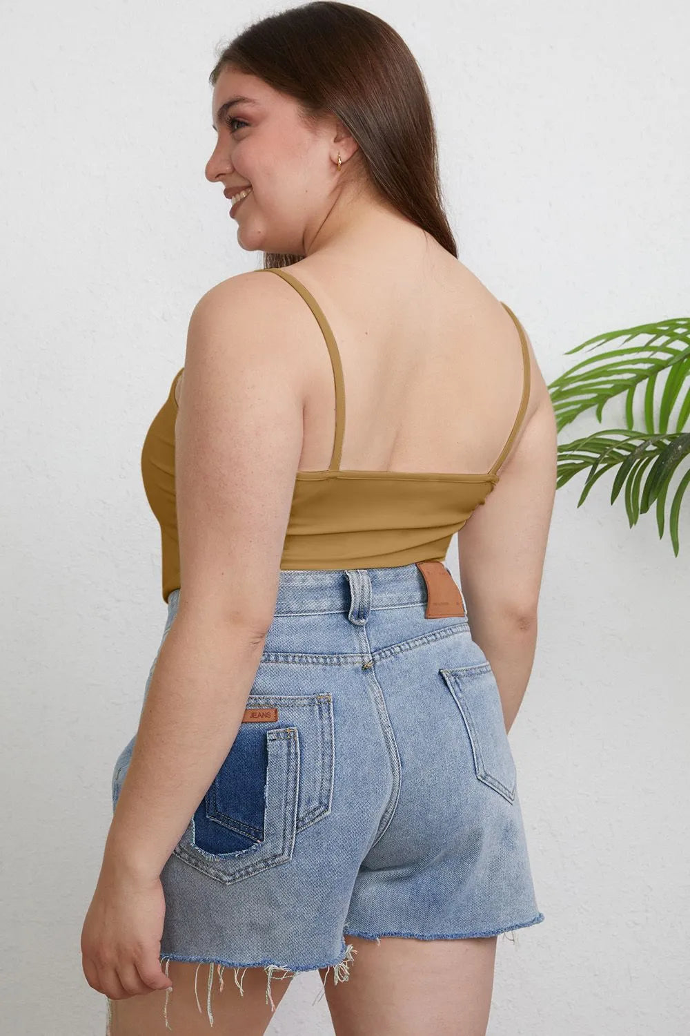 Basic Bae Full Size Round Neck Slim Cami Plus Size - Lilixa.store