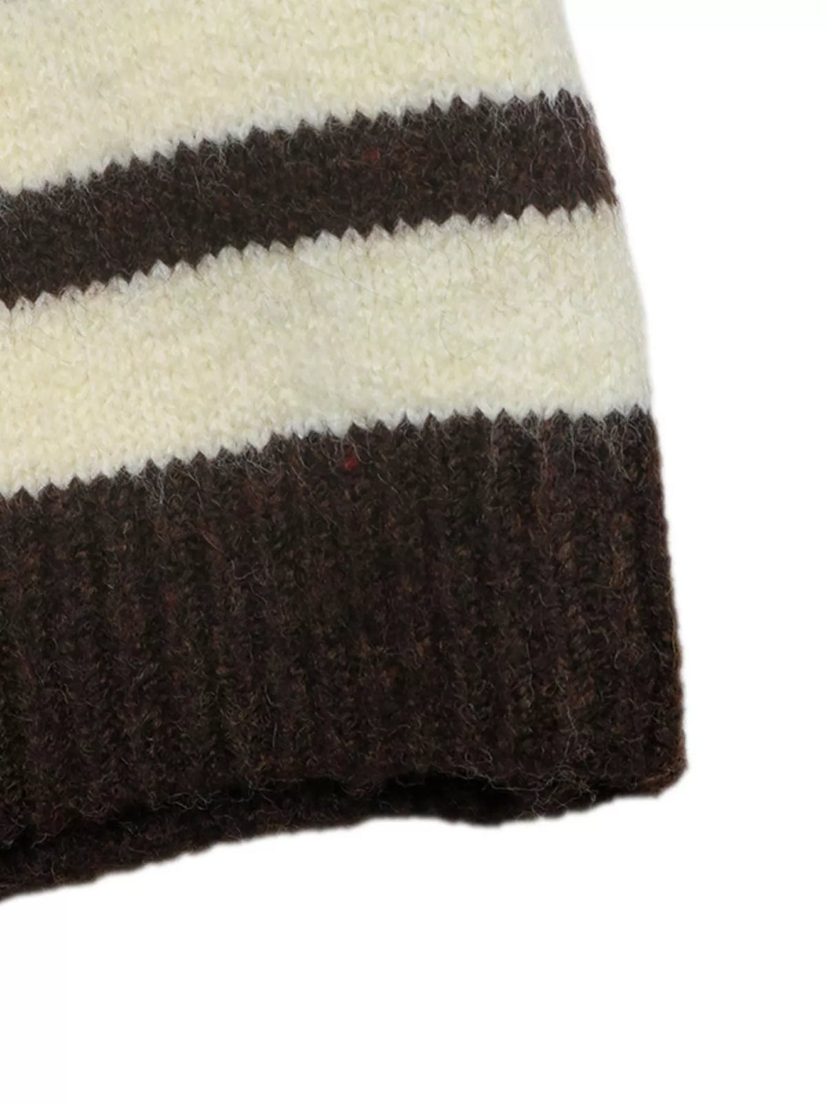 Striped Crew Neck Button-Down Cardigan - Lilixa.store