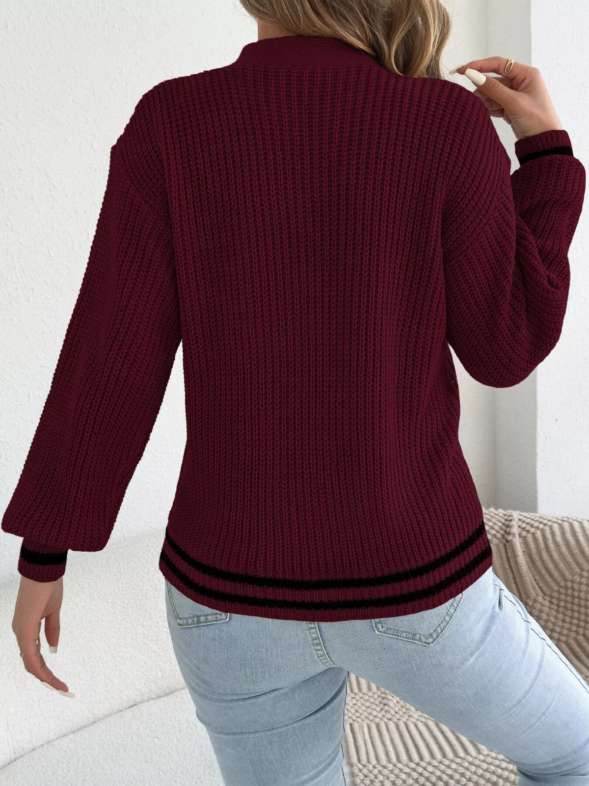 Cutout Cable Knit Sweater