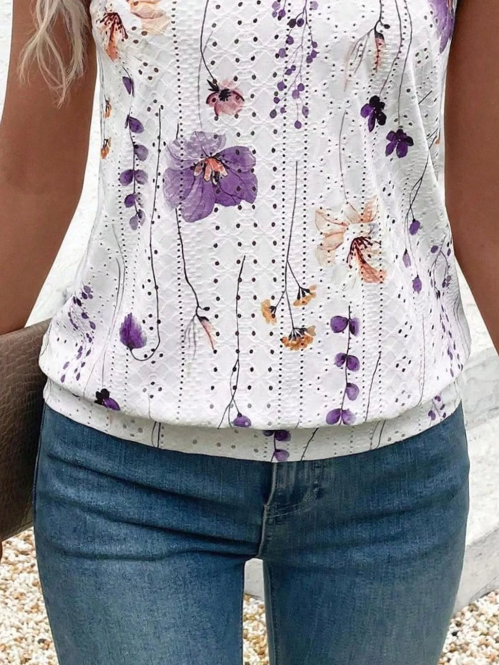 Floral Print V-Neck Casual Cami - Lilixa.store