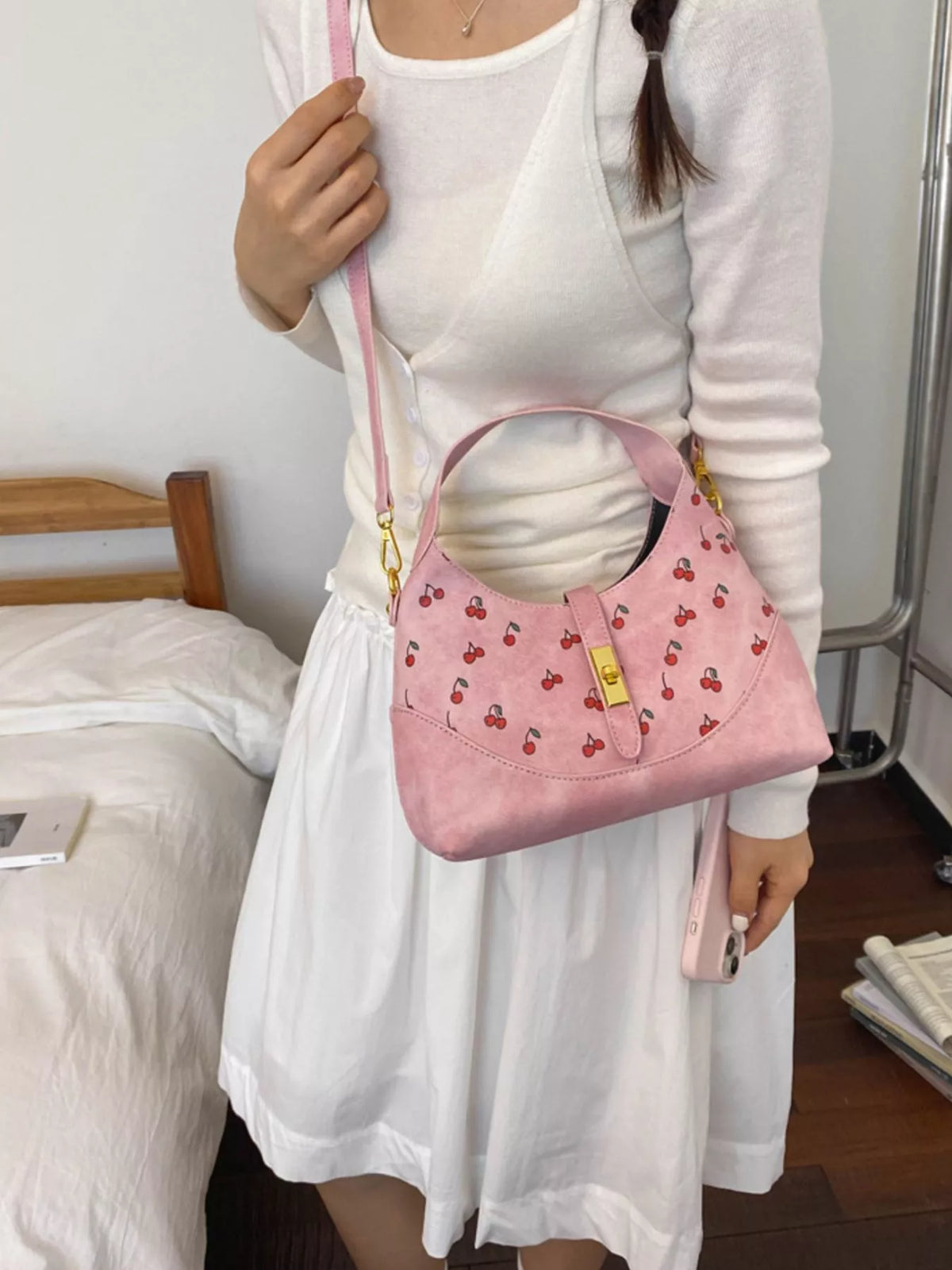 Cherry Print Crossbody Bag - Lilixa.store