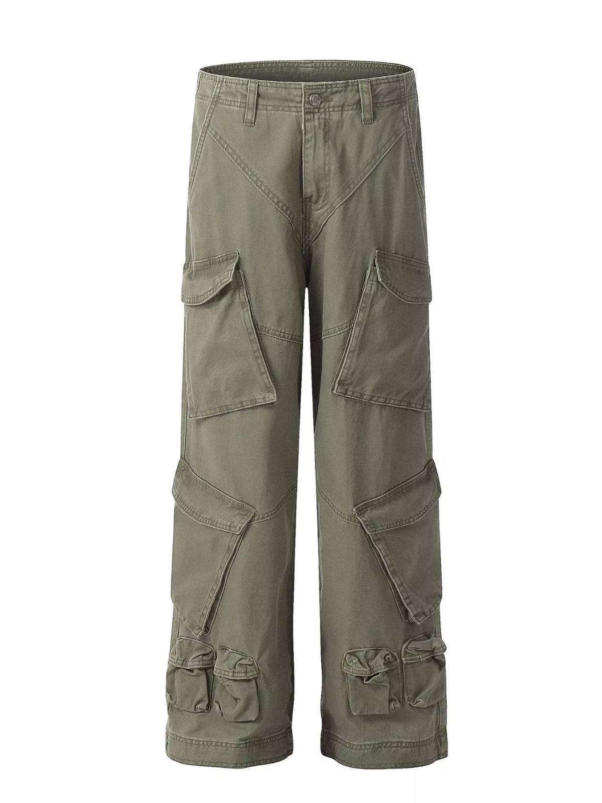 Men's Loose Fit Cargo Pants with Multiple Pockets