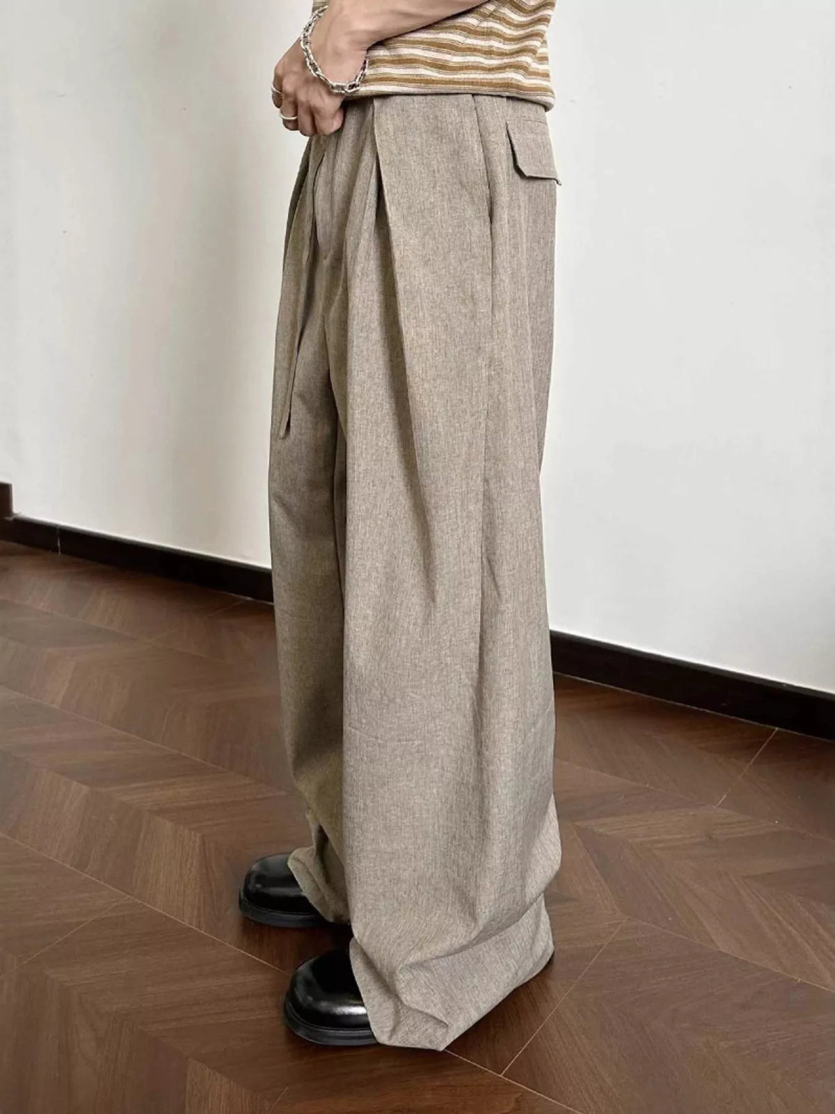 Men's Wide Leg Pants in Mocha, view 4