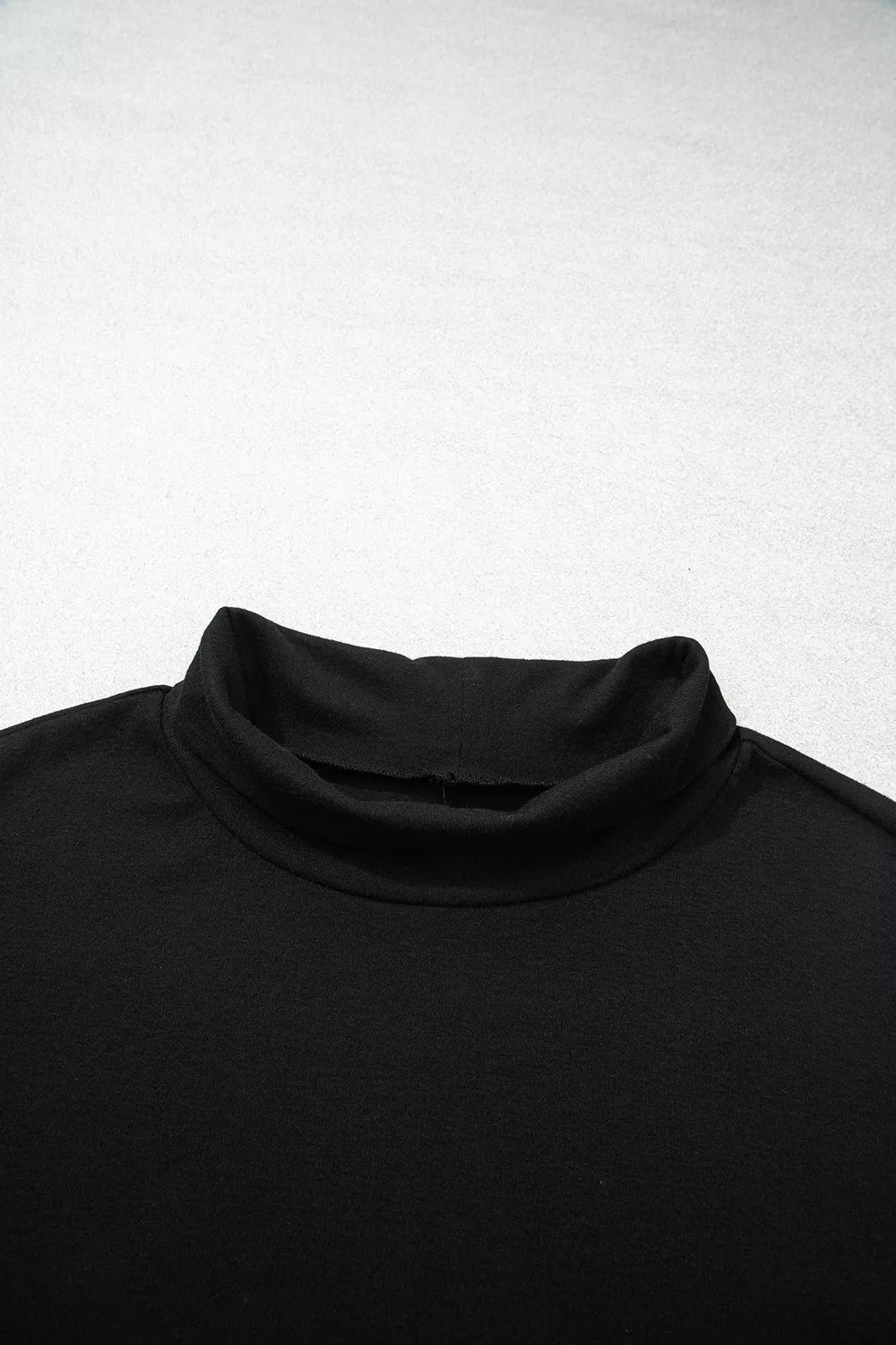 High Neck Long Sleeve Top - Lilixa.store