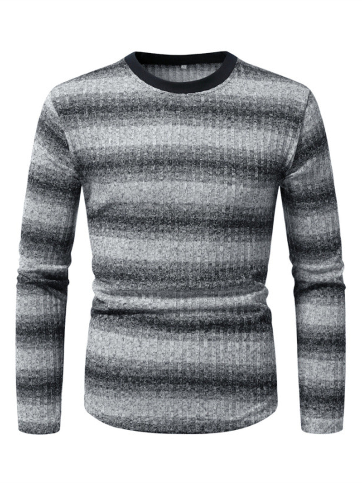 Men's Full Size Striped Long Sleeve T-Shirt Plus Size