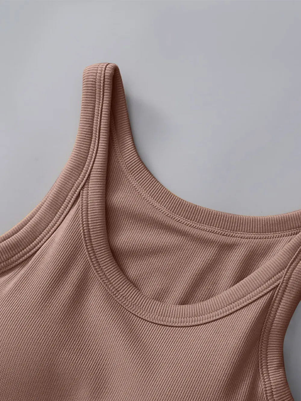Round Neck Tank with Bra - Lilixa.store