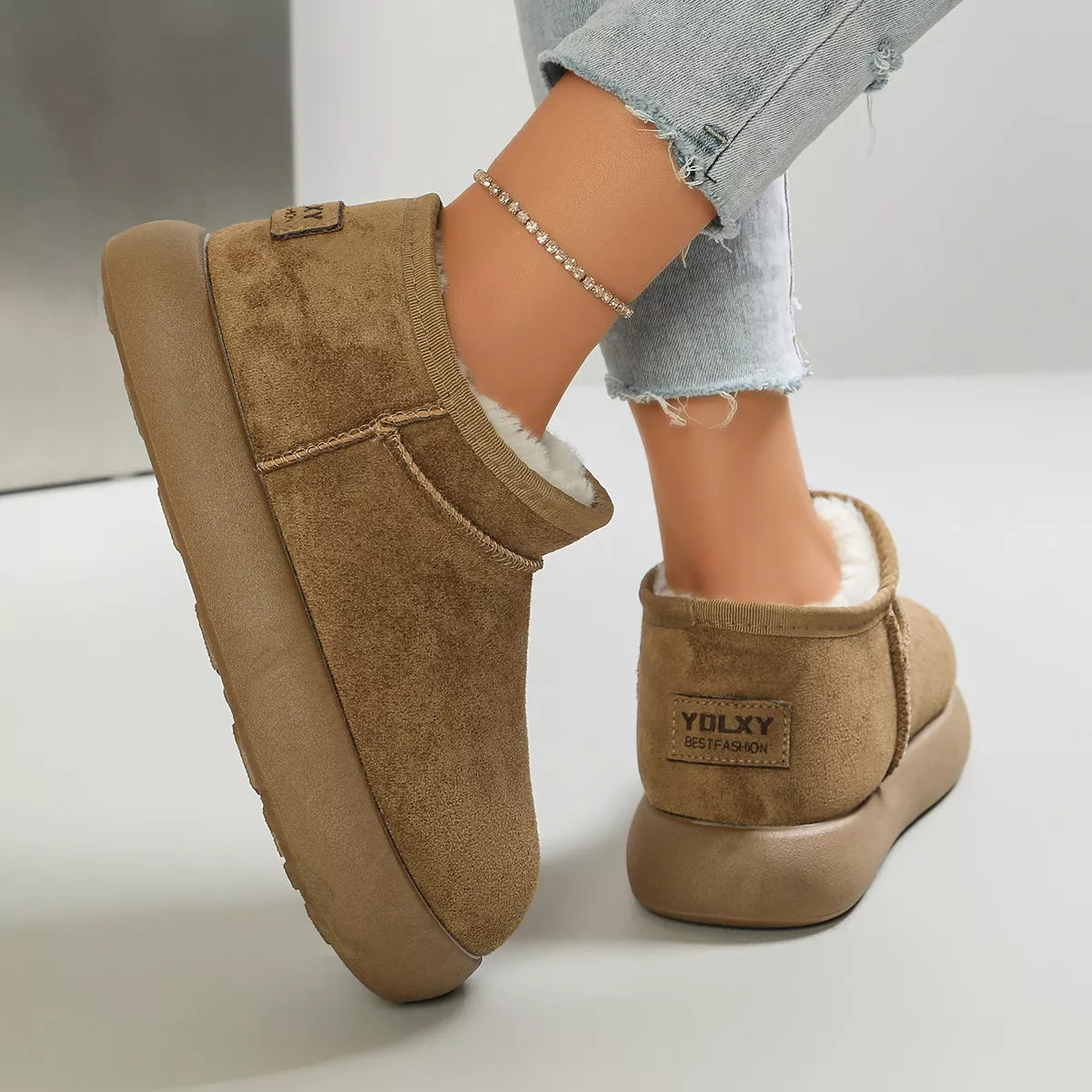 Round Toe Platform Boots