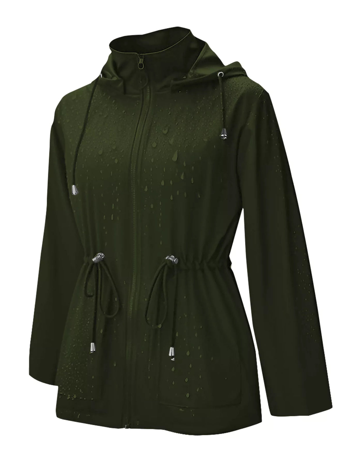 Zip Up Waterproof Hooded Outerwear - Lilixa.store
