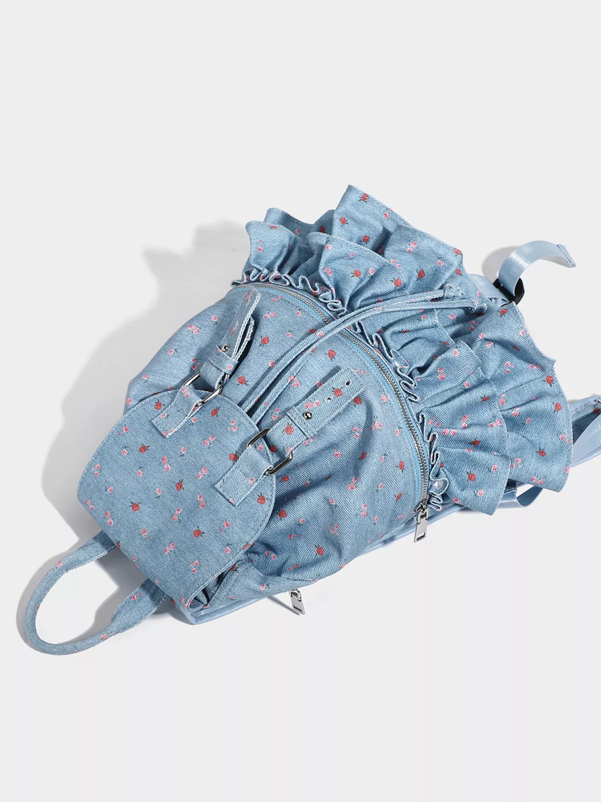 Floral Ruffle Backpack Bag - Lilixa.store