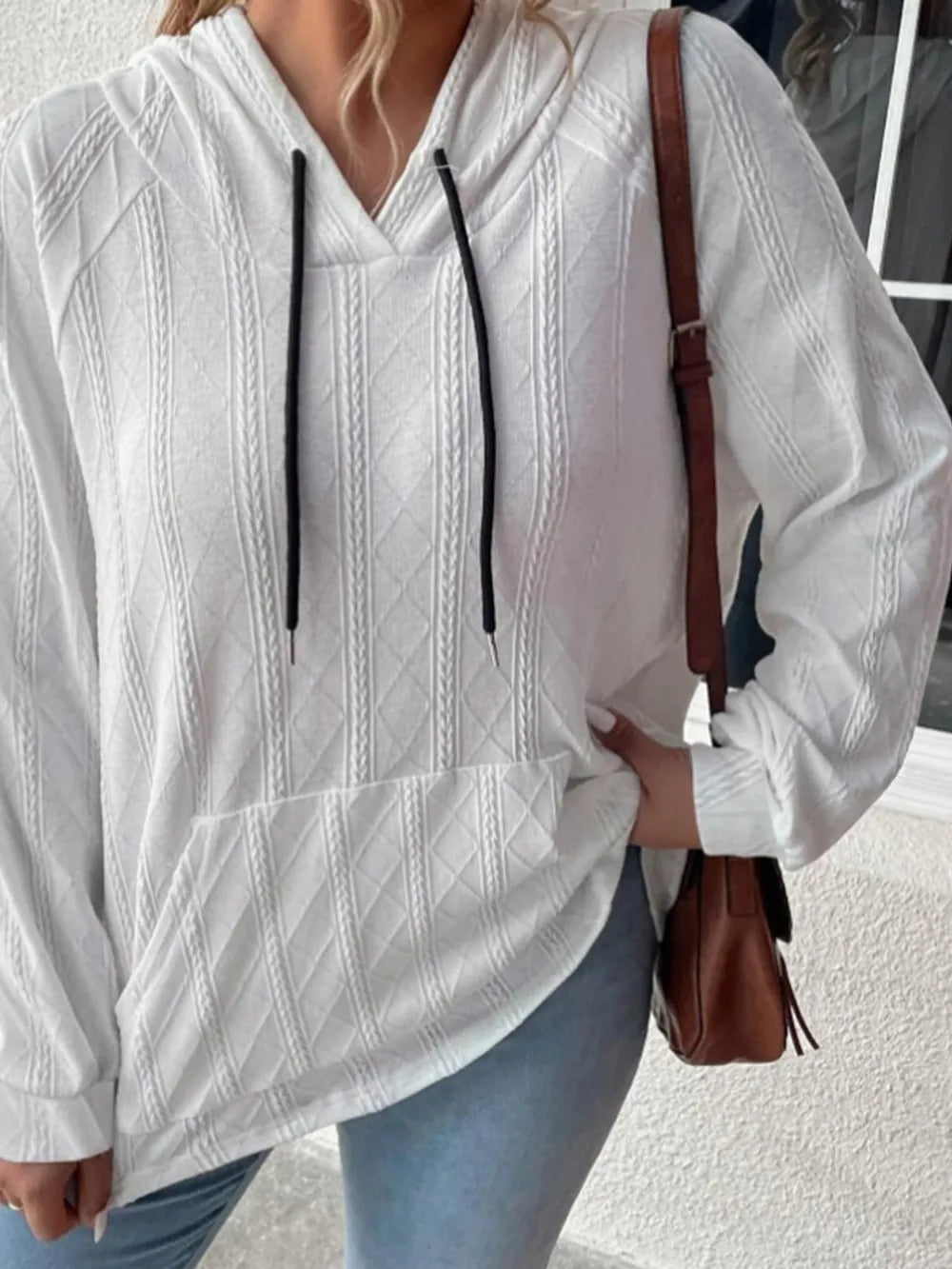 Full Size Drawstring Long Sleeve Hoodie - Lilixa.store