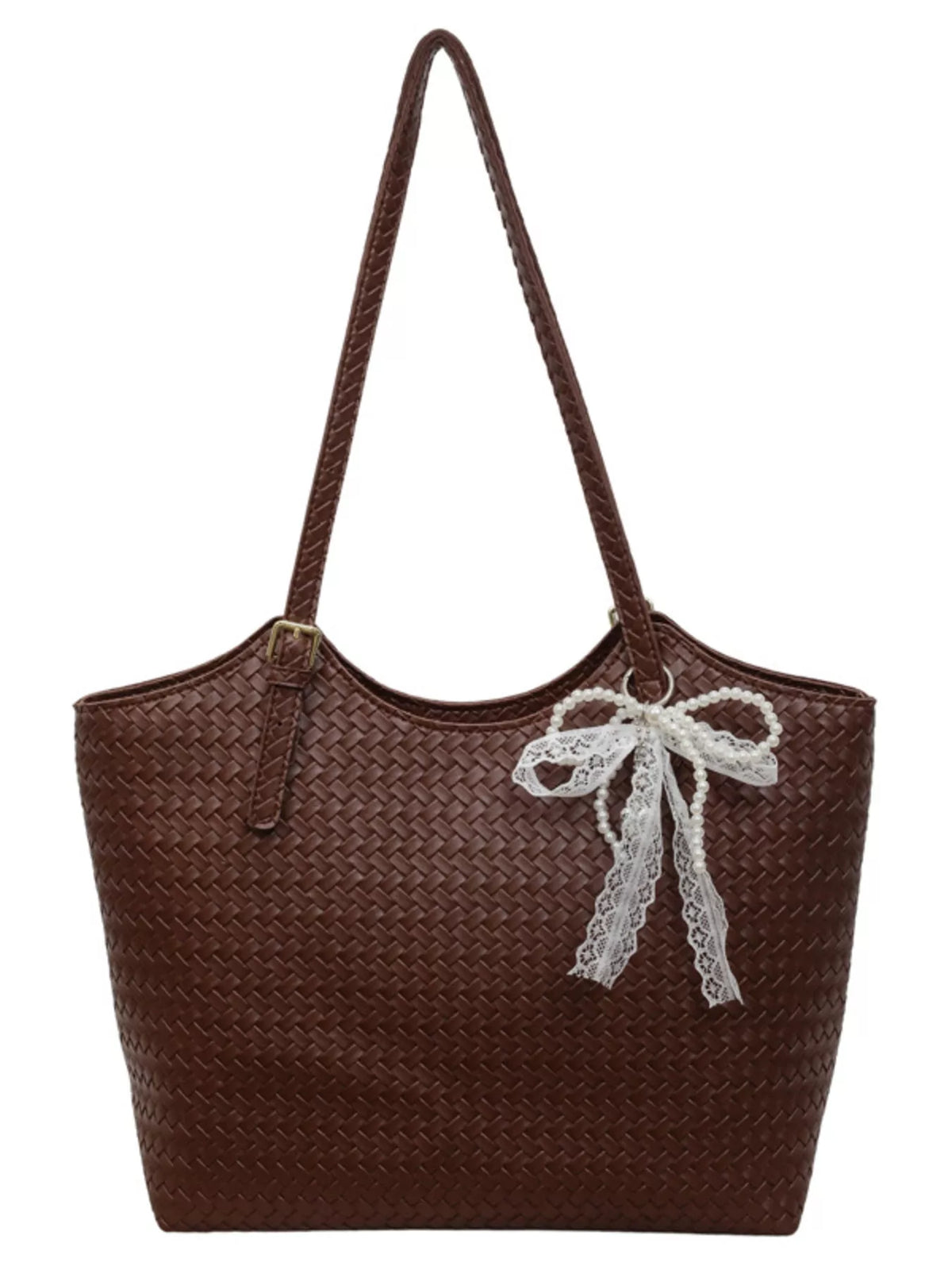 Woven Leather Shoulder Bag - Lilixa.store