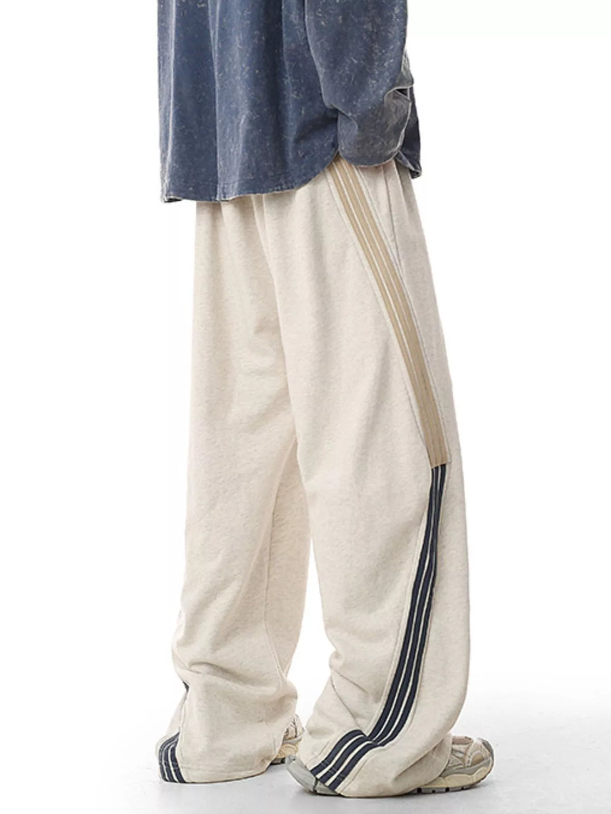 Men's Plus Size Side Striped Relaxed Fit Casual Pants, view 9