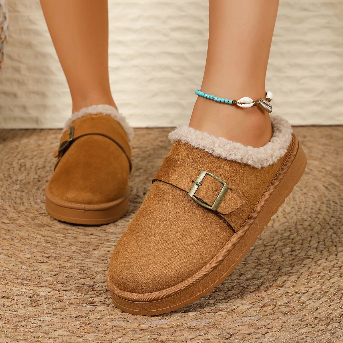 Round Toe Platform Slippers - Lilixa.store