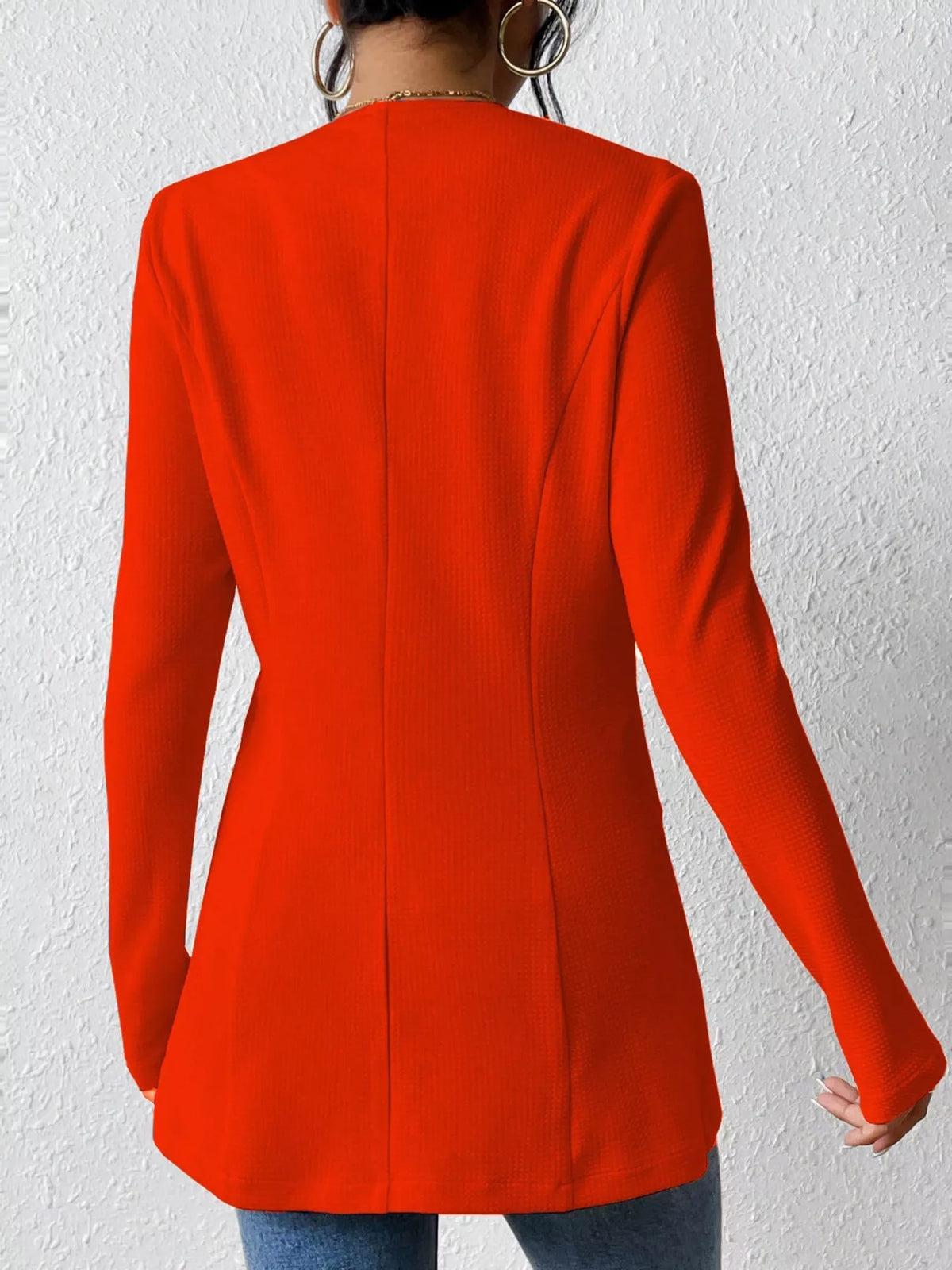 Single-Button Long Sleeve Blazer - Lilixa.store