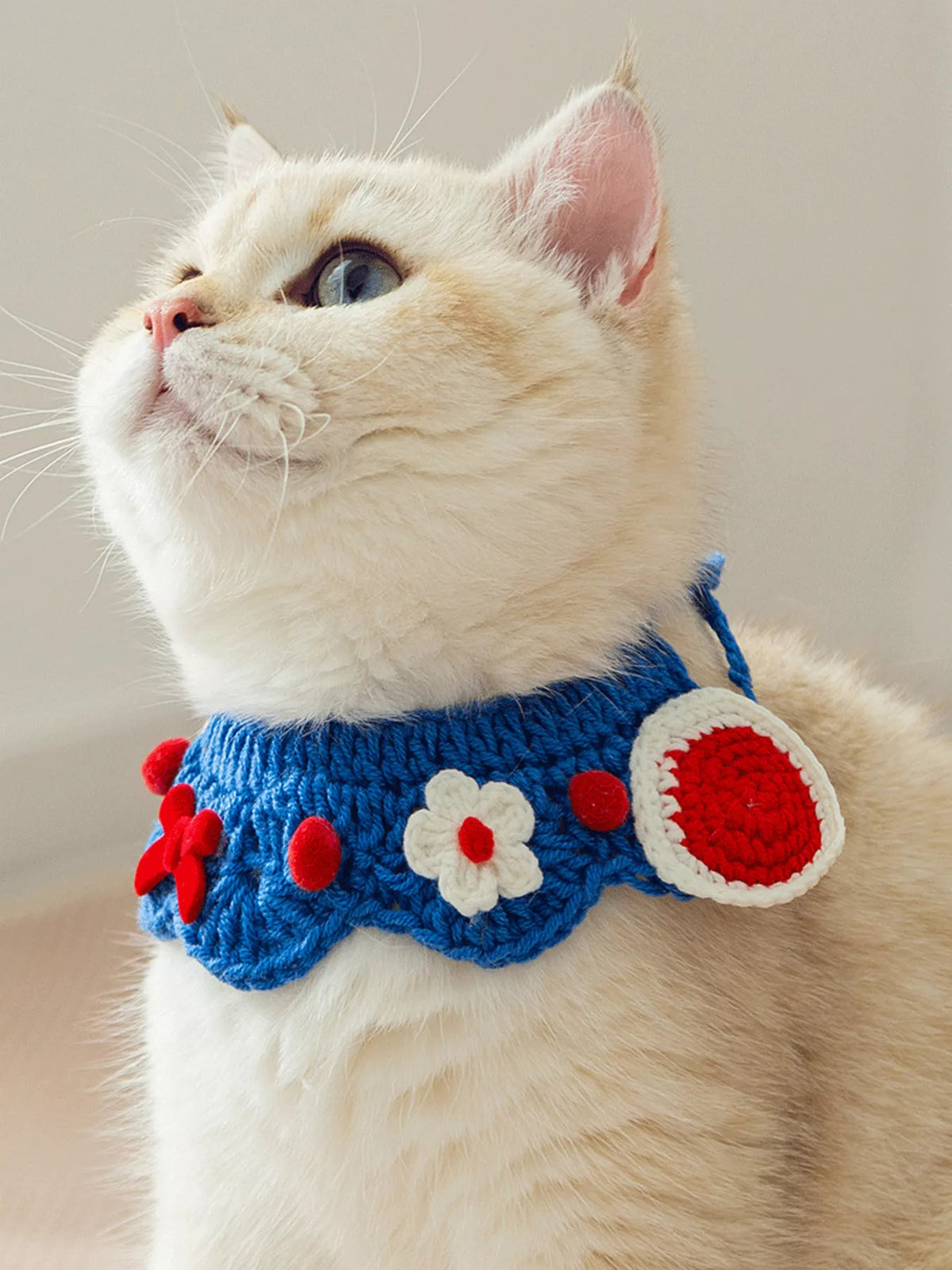 Knitted Floral Pet Collar - Lilixa.store