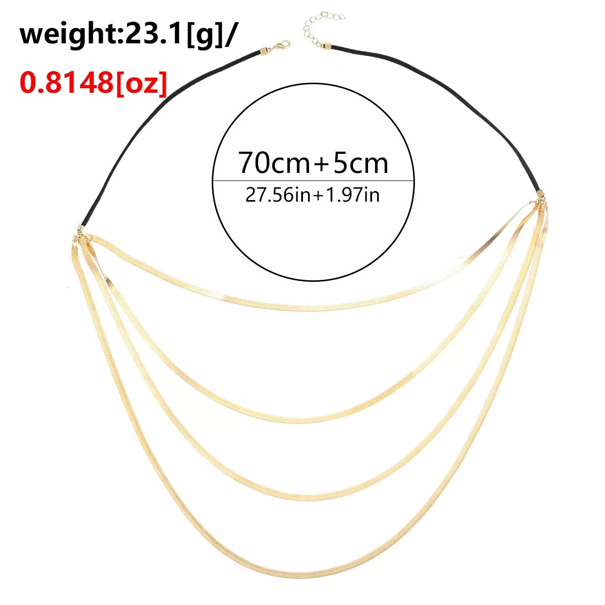 Multi-Layered Snake Chain Necklace - Lilixa.store