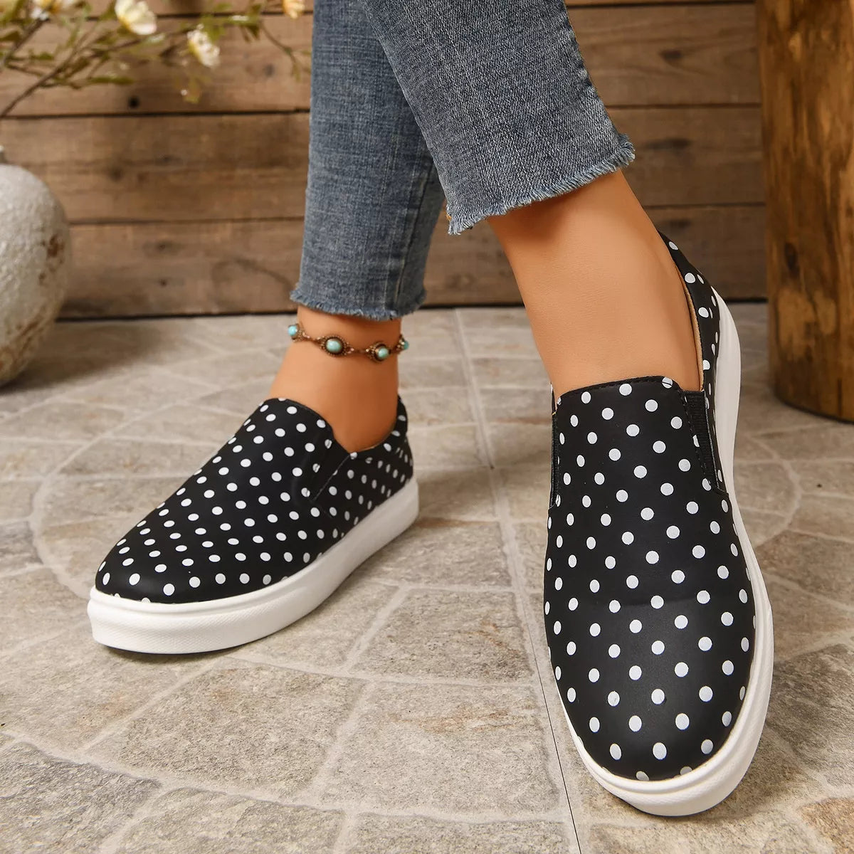 Polka Dot Slip-Ons - Lilixa.store