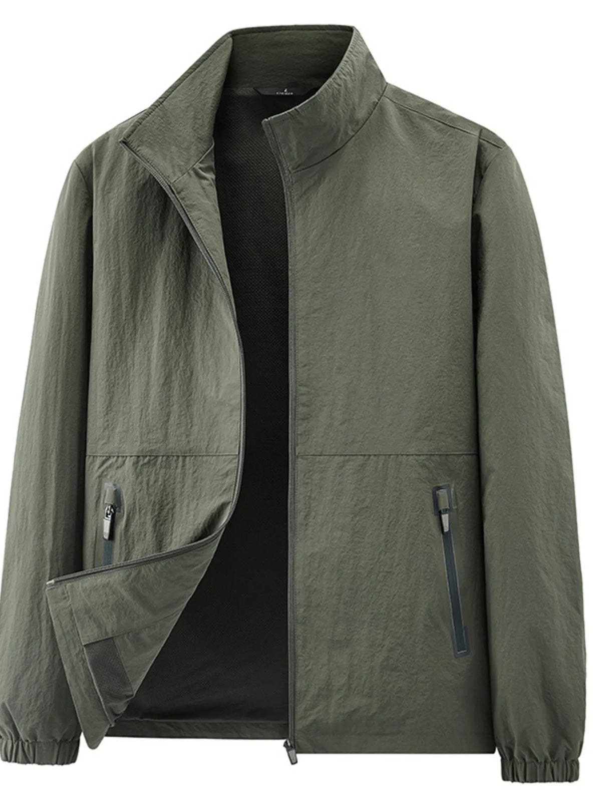 Men's Plus Size Zip Up Long Sleeve Jacket - Lilixa.store