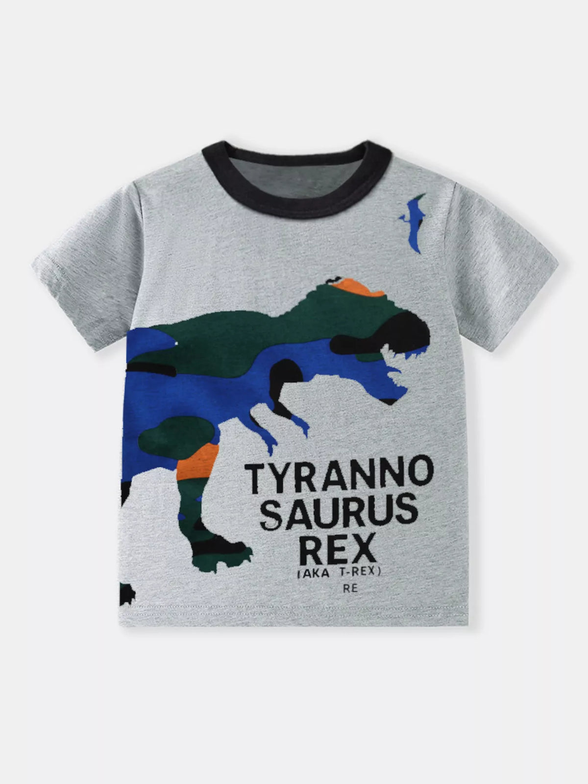 Children's Dinosaur Graphic Round Neck T-Shirt - Lilixa.store