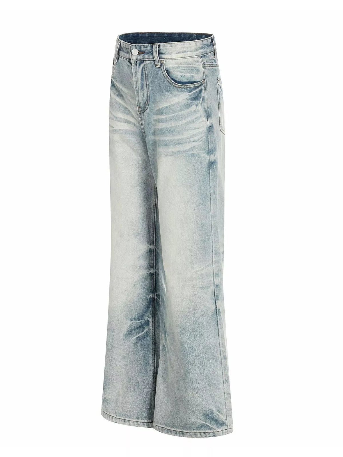 Men's Full Size Vintage Wash Wide Leg Jeans Plus Size - Lilixa.store