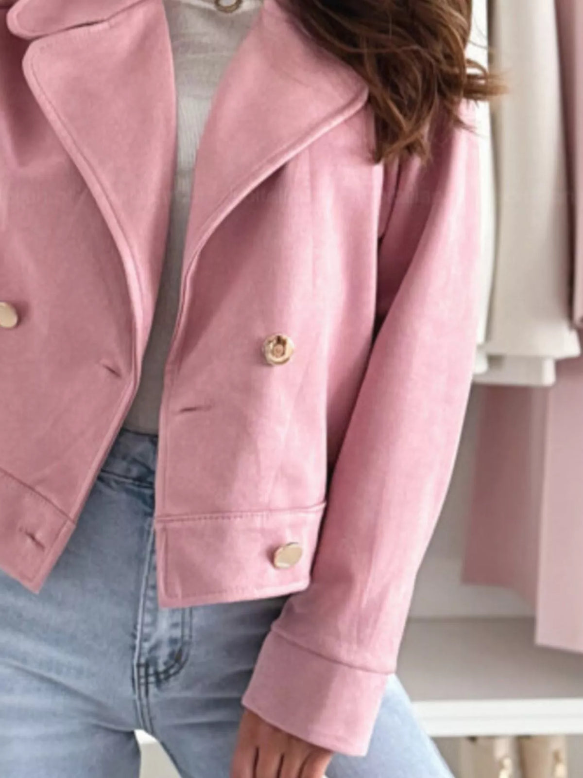 Double-Breasted Lapel Collar Jacket, view 8