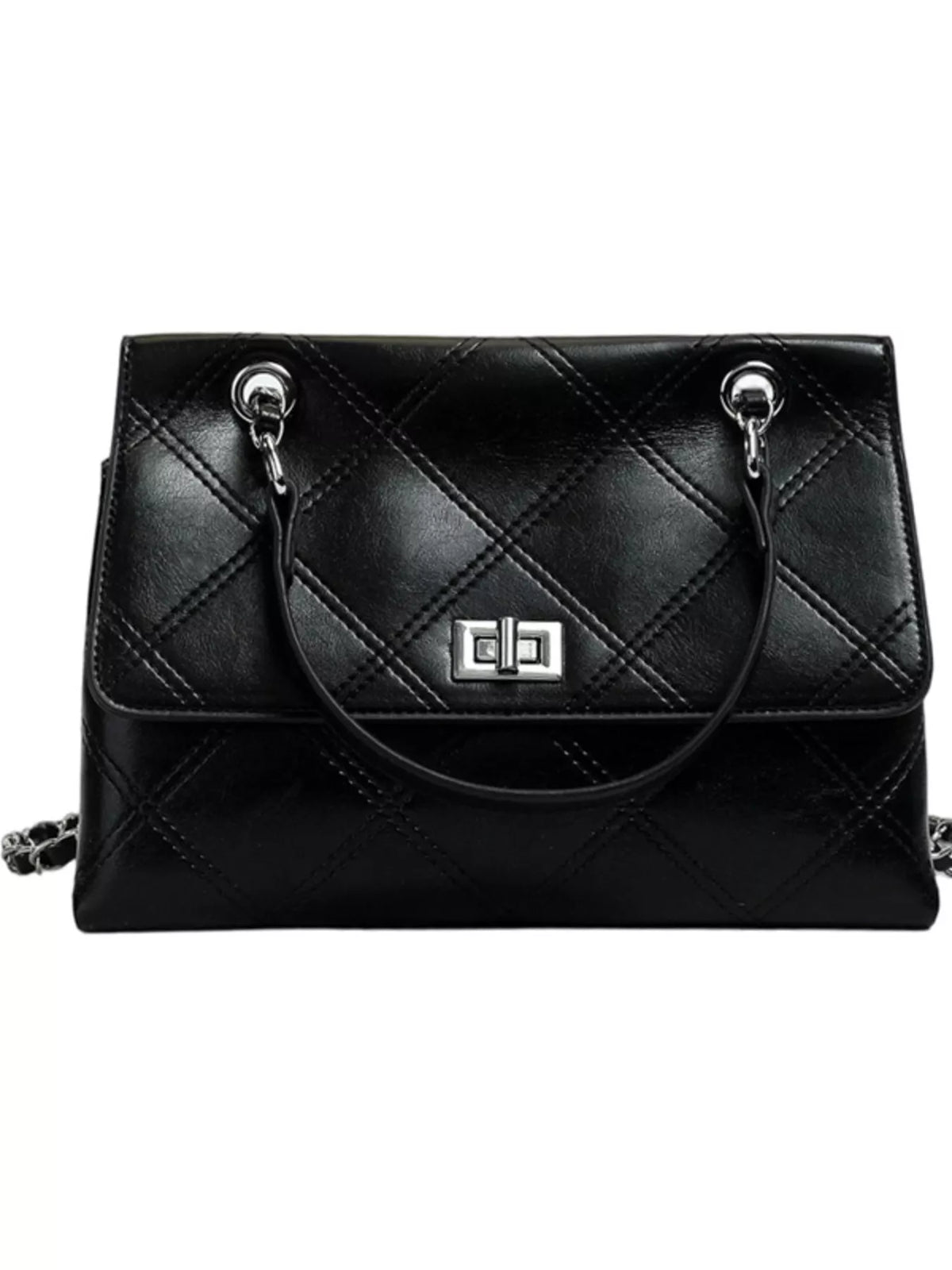 Quilted Chain Shoulder Bag - Lilixa.store
