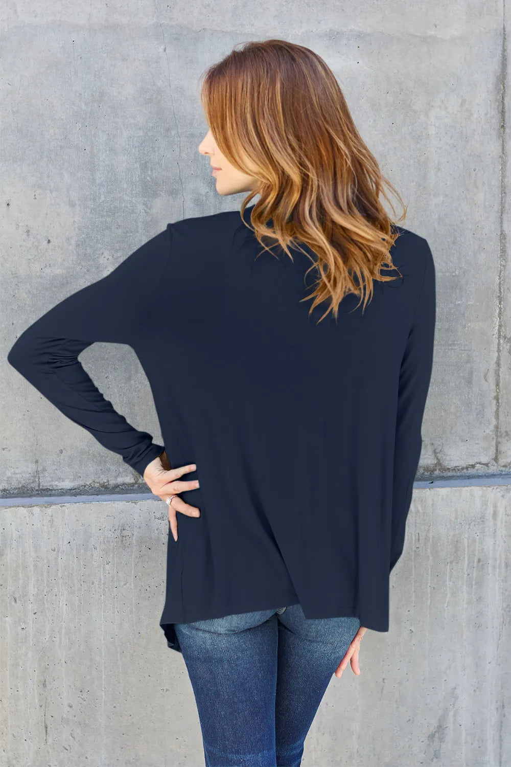 Basic Bae Full Size Open Front Long Sleeve Cardigan - Lilixa.store