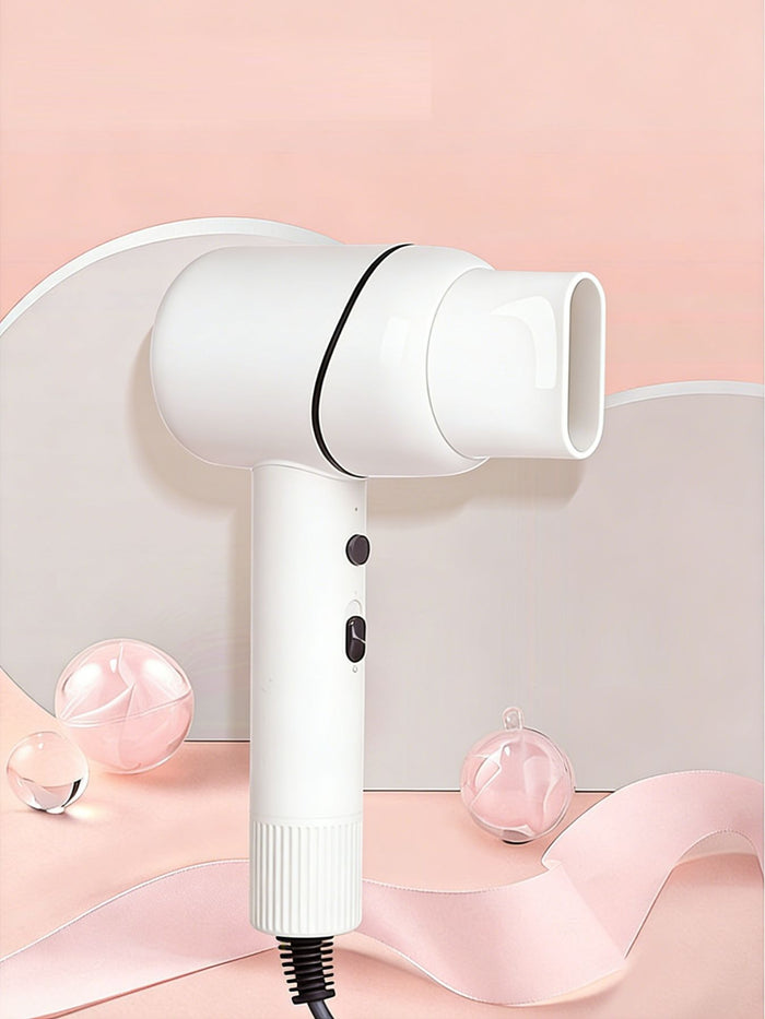 Adjustable Temperature Household Hair Dryer in White