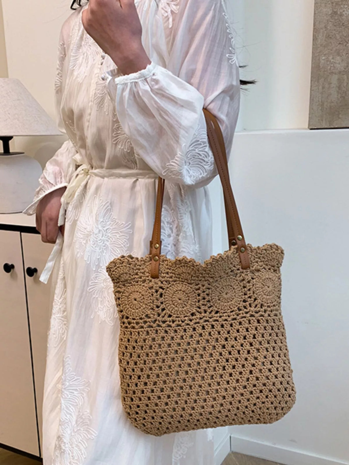 Crochet Knit Shoulder Bag - Lilixa.store