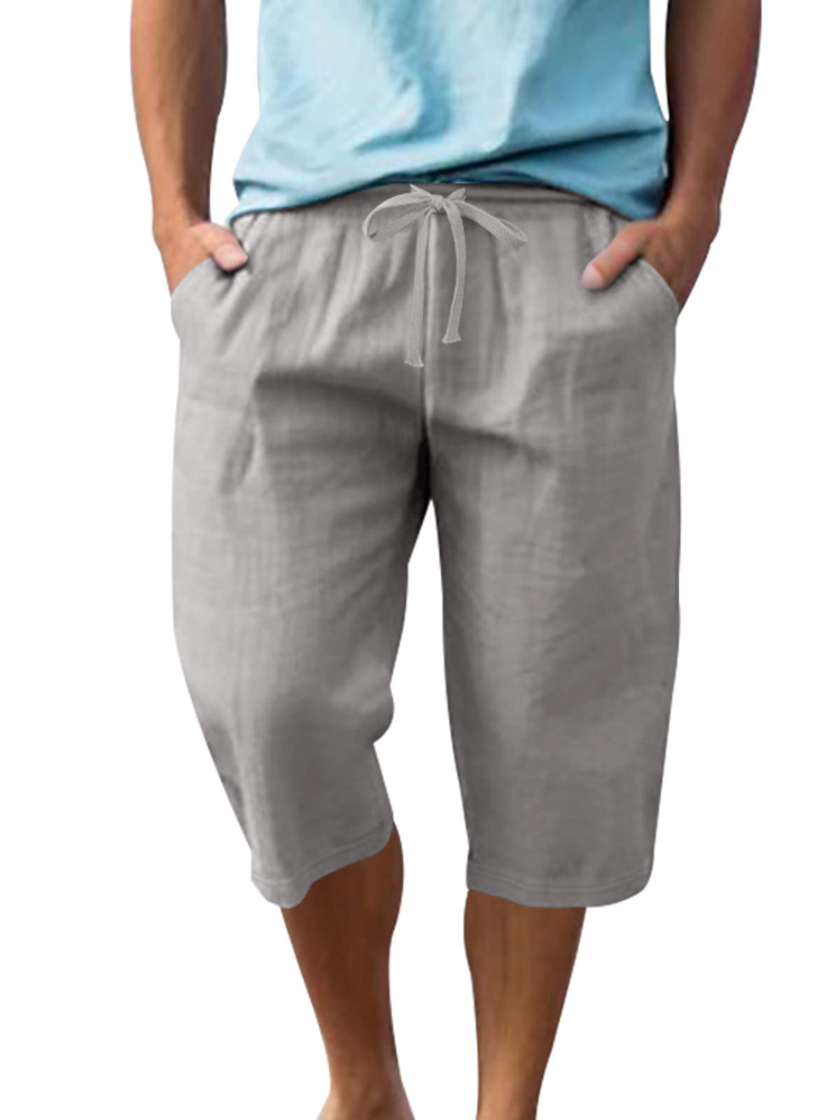 Men's Full Size Casual Drawstring Shorts Plus Size