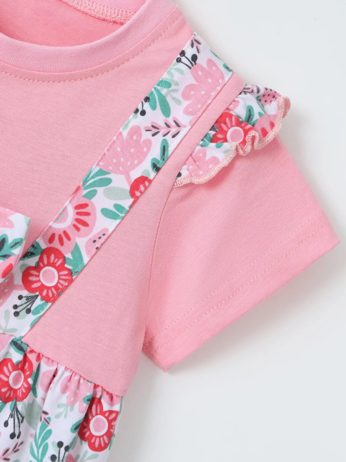Children's Floral Print Bow Detail Dress - Lilixa.store
