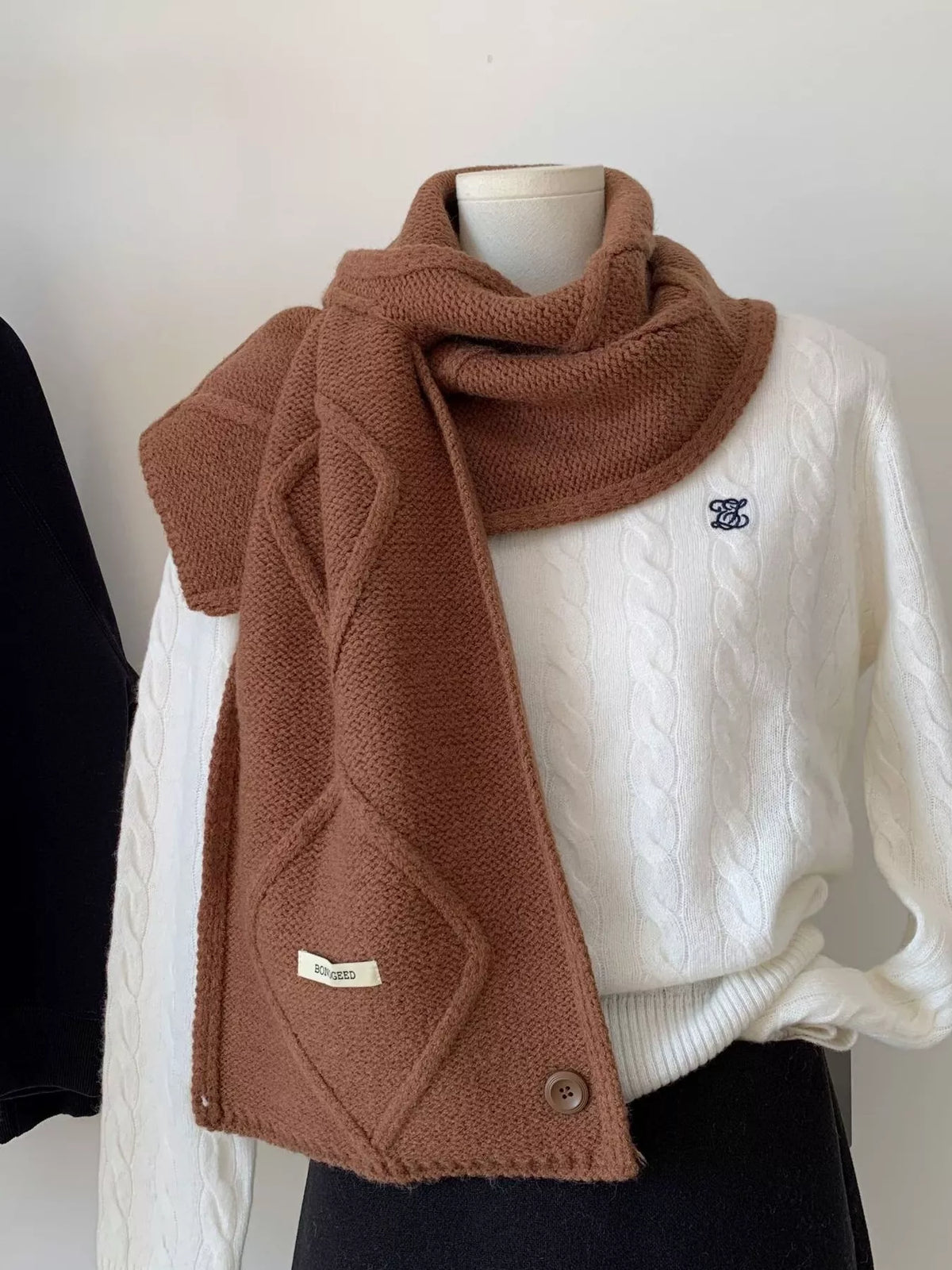 Solid Color Knitted Winter Scarf - Lilixa.store