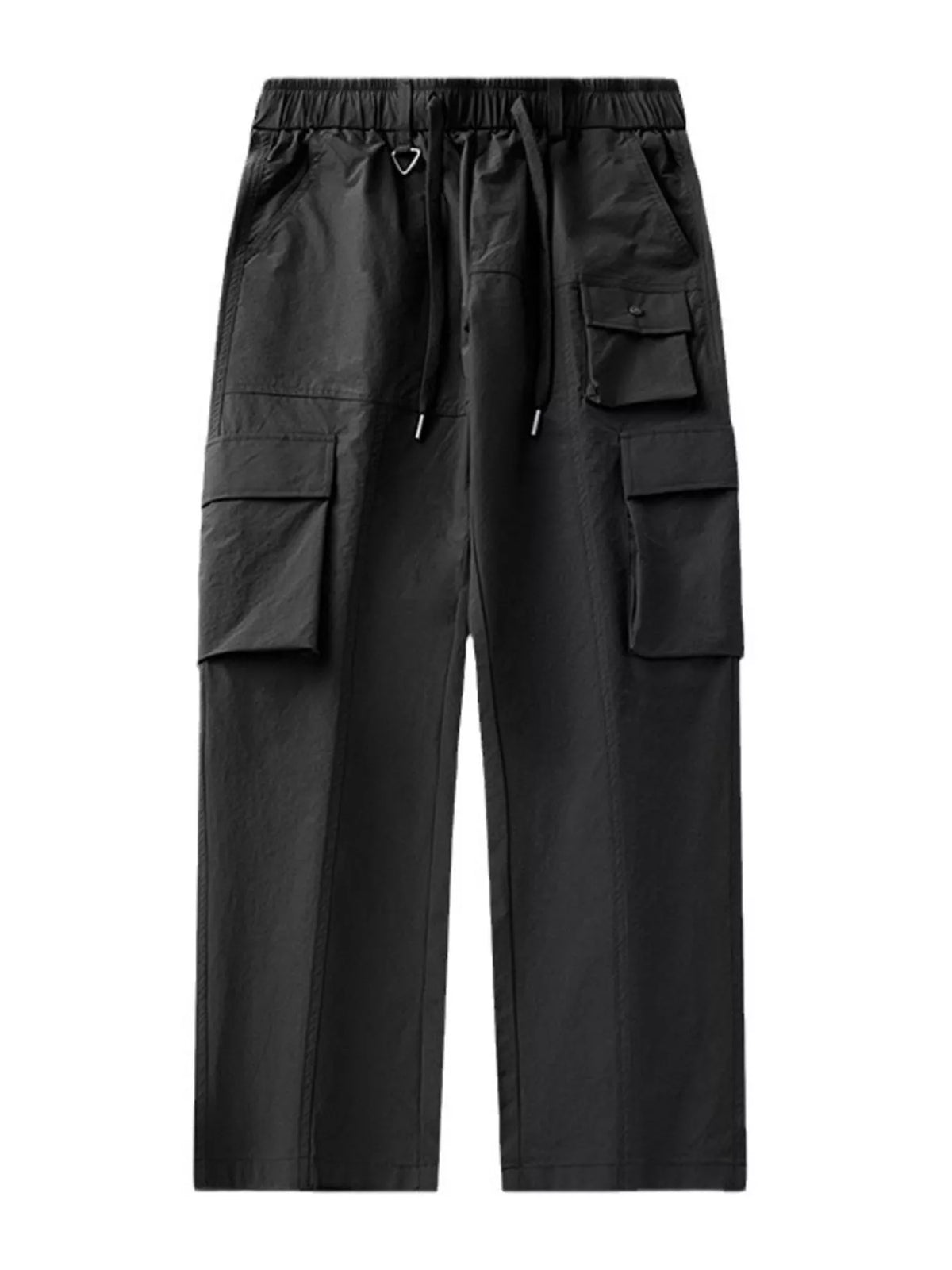 Men's Full Size Relaxed Fit Cargo Pants Plus Size in Black