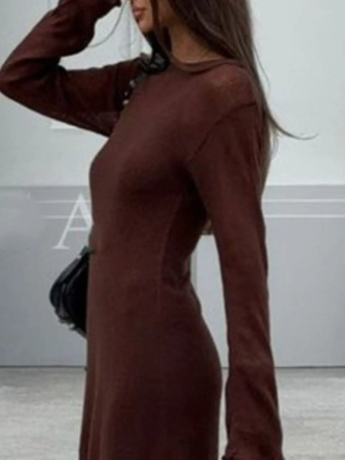 Ribbed Knit Cami Dress and Cover Up Sweater Set, view 16