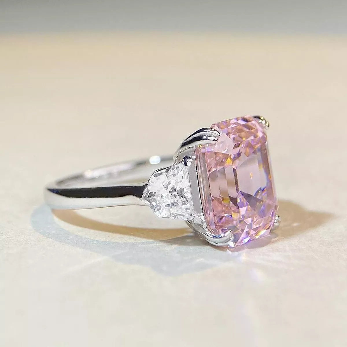 925 Sterling Silver Zircon Geometric Ring - Lilixa.store
