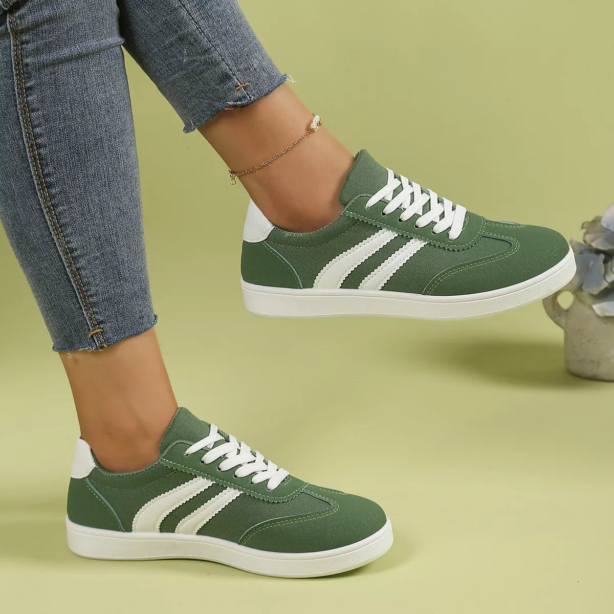 Casual Striped Flats Sneakers - Lilixa.store