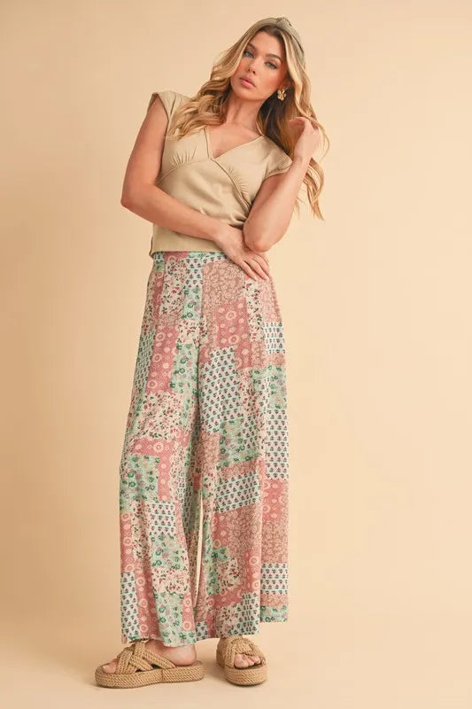 Aemi+Co Printed Wide Leg Pants - Lilixa.store