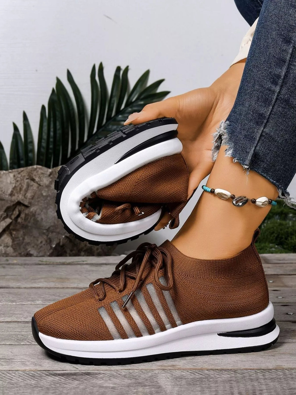 Round Toe Lace Up Athletic - Lilixa.store