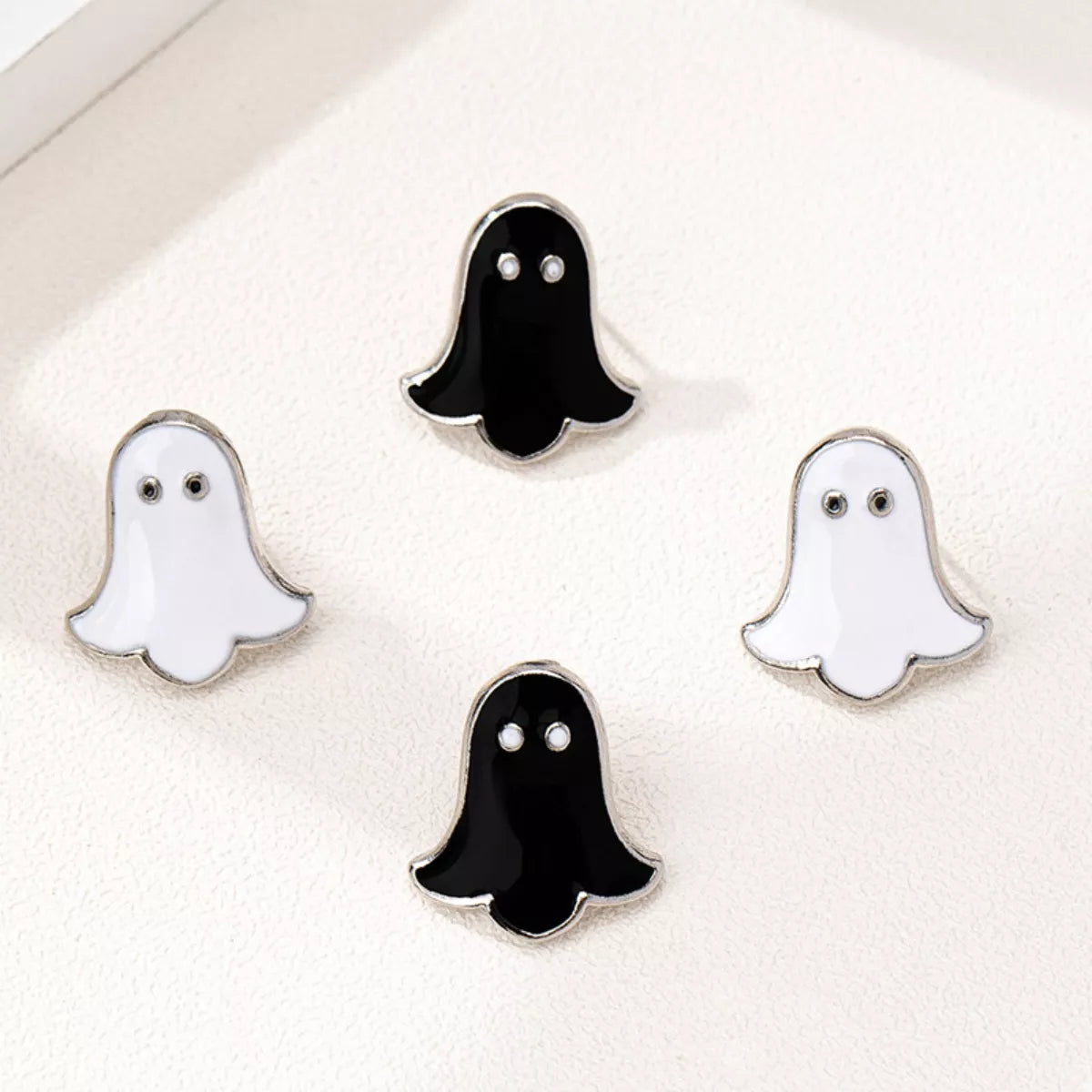 2 Pair Halloween Ghost Stud Earrings - Lilixa.store