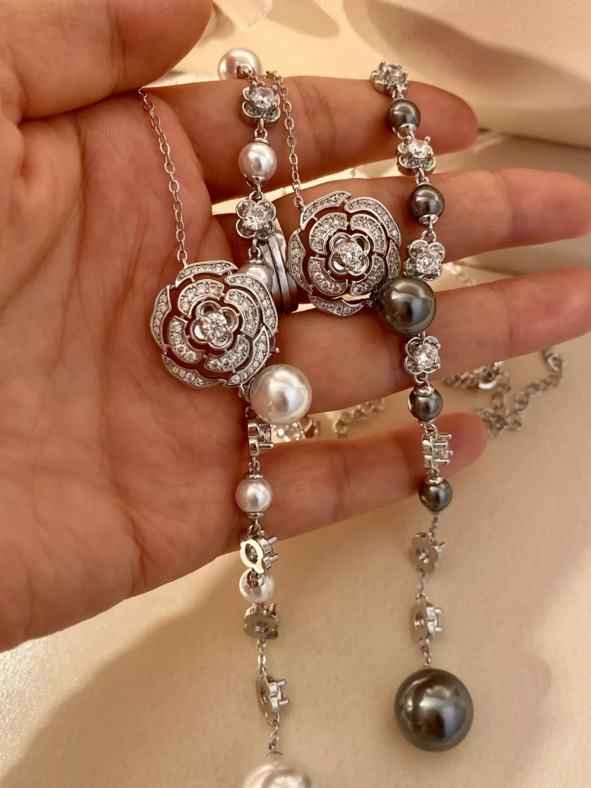 Pearl Flower Y-Necklace - Lilixa.store