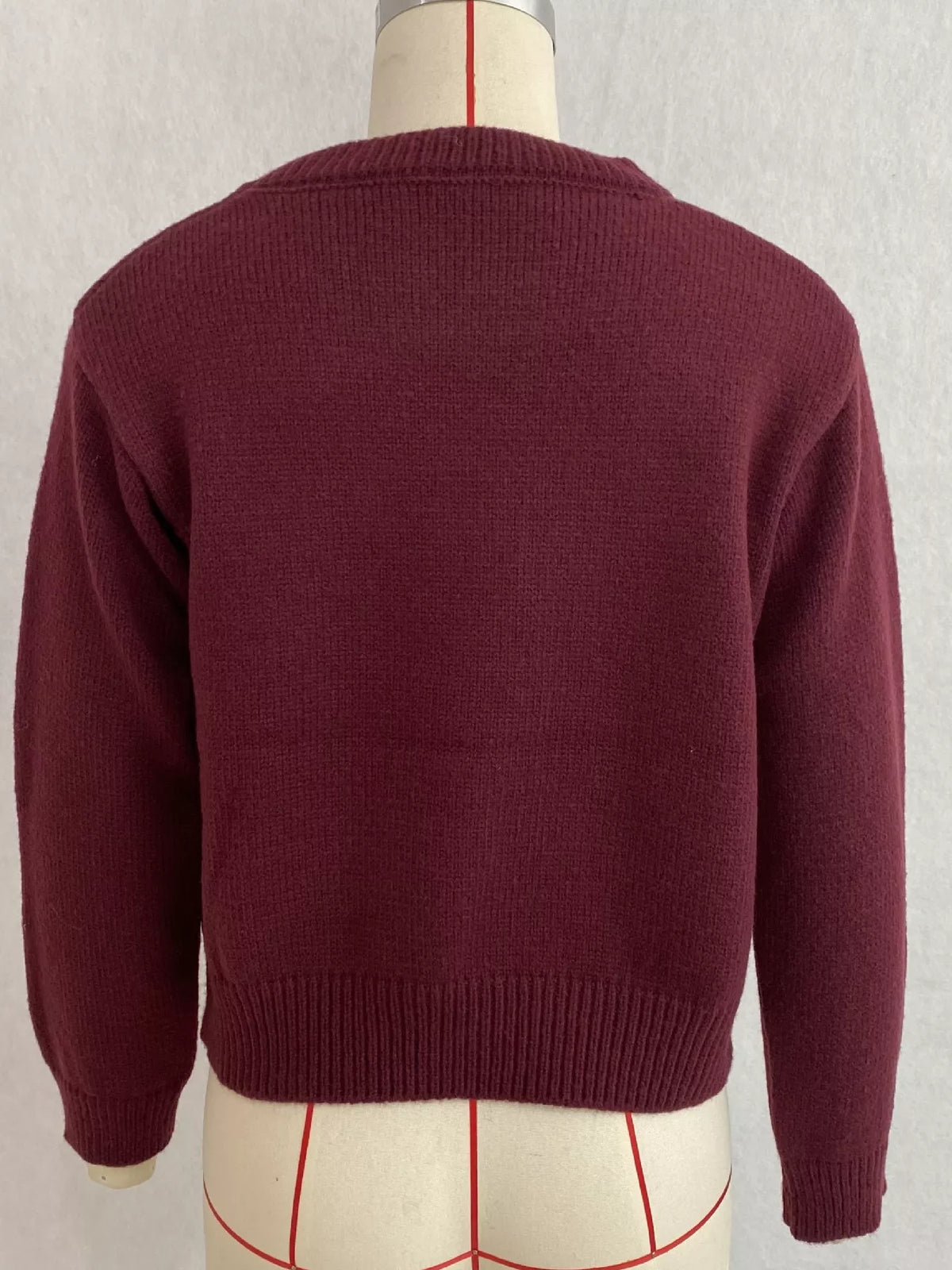 Heart Pattern Round Neck Sweater, view 10