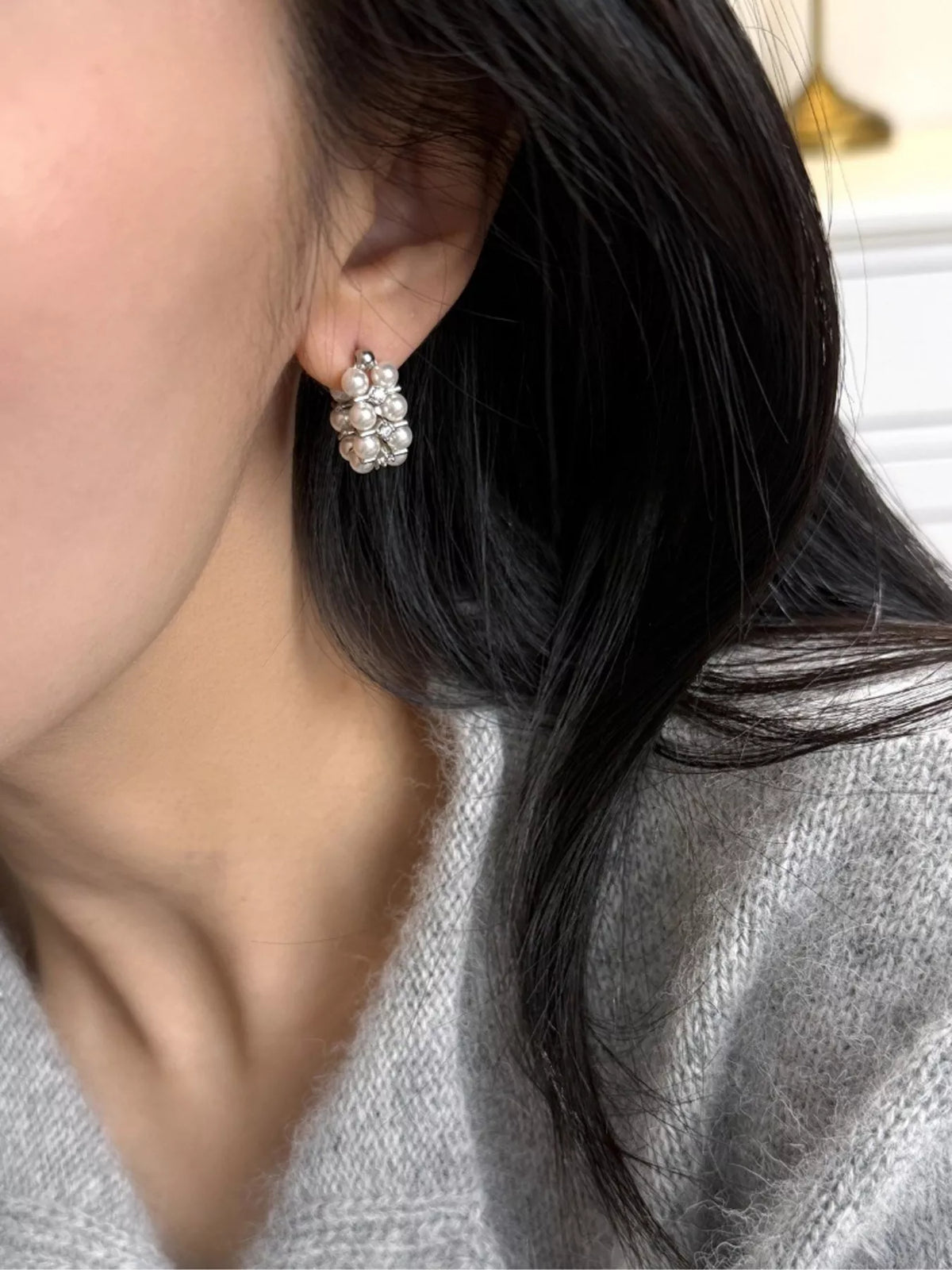Pearl Hoop Earrings - Lilixa.store