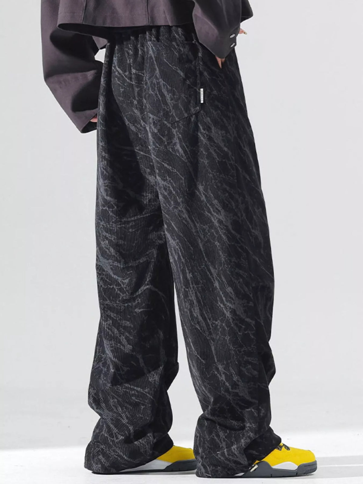Men's Plus Size Vintage Wash Wide Leg Pants, view 2