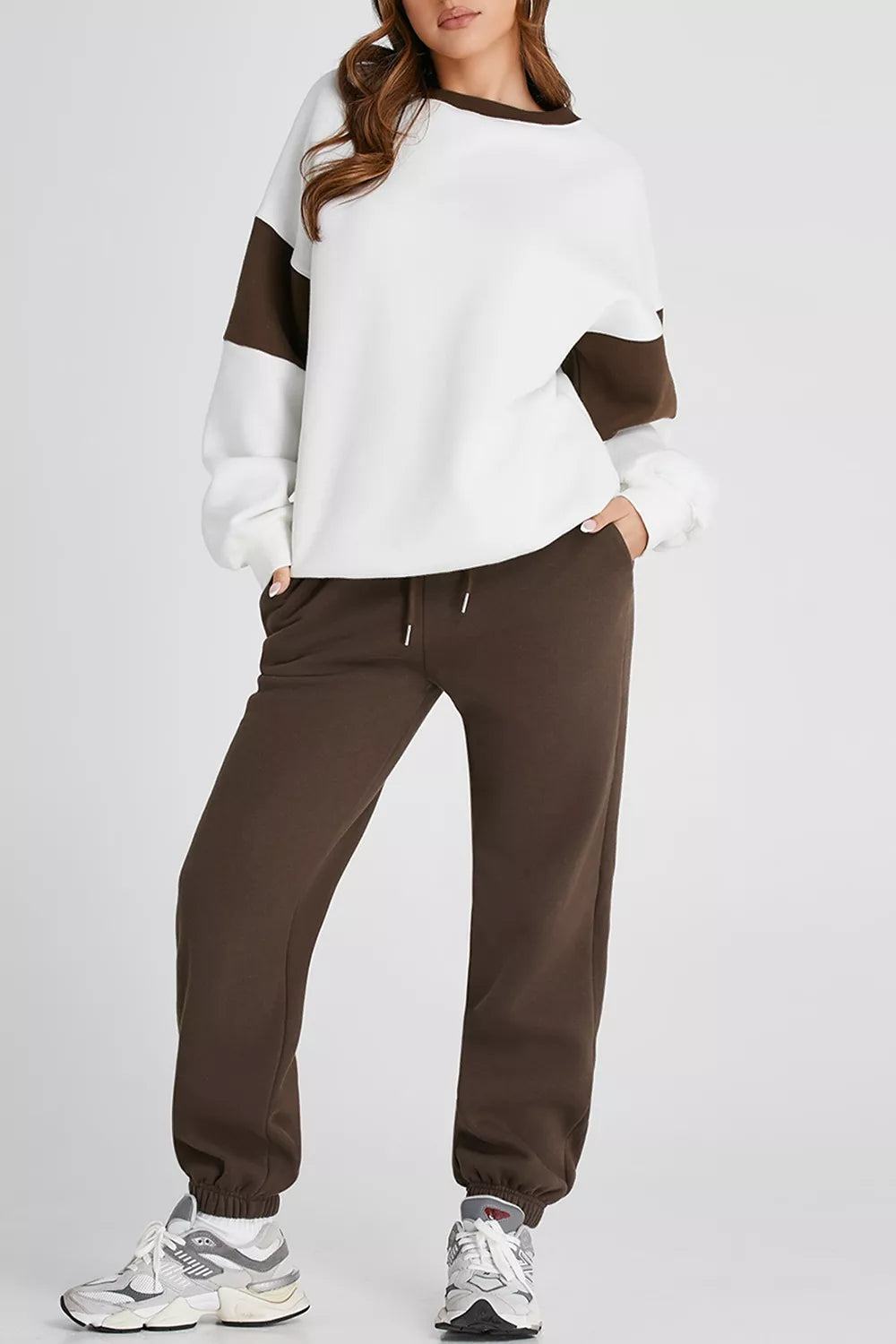 Drop Shoulder Loose Sweatshirt and Joggers Active Set - Lilixa.store
