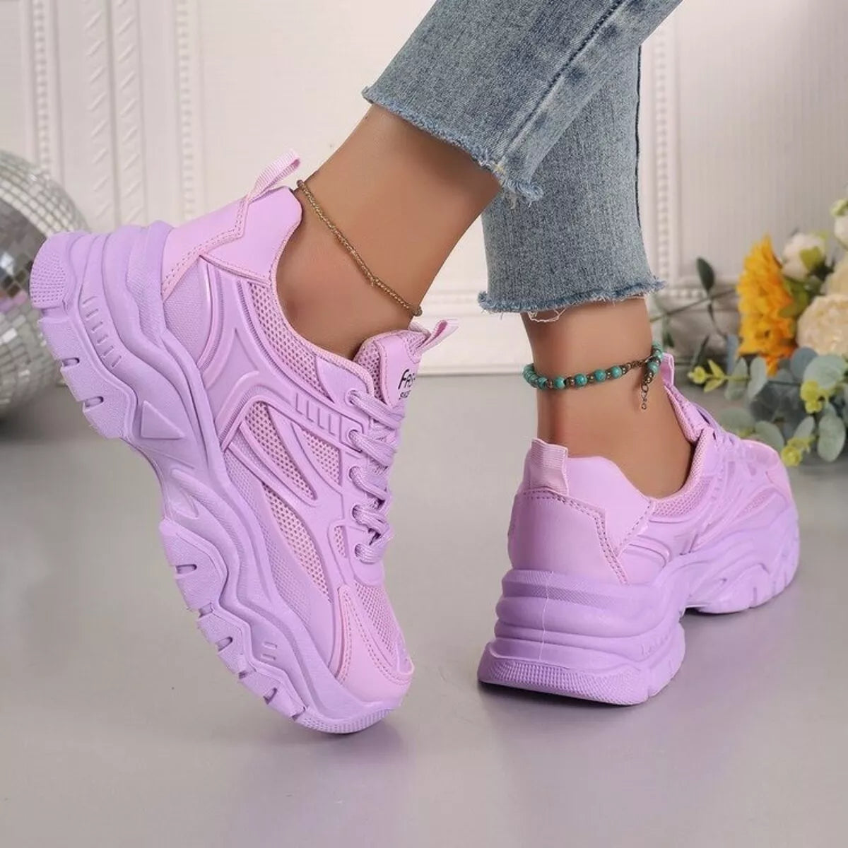 Round Toe Platform Athletic - Lilixa.store