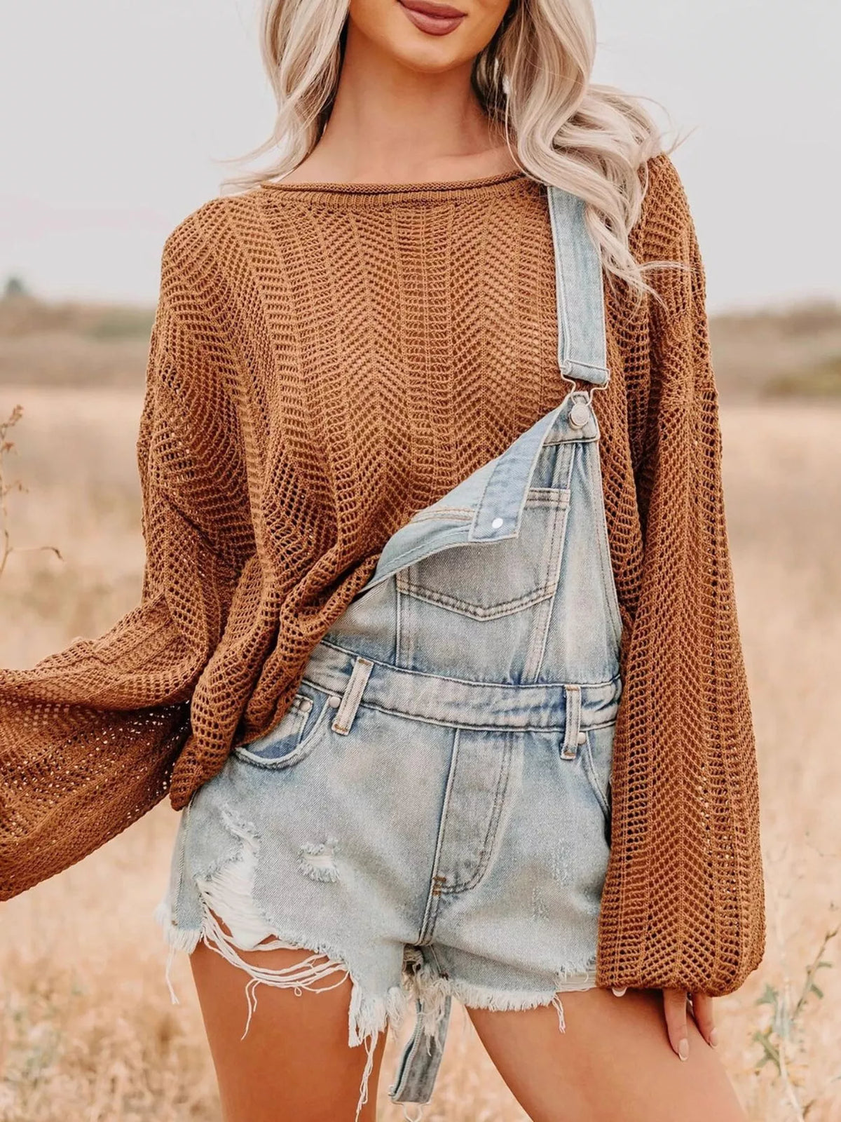 Distressed Denim Overalls Shorts - Lilixa.store