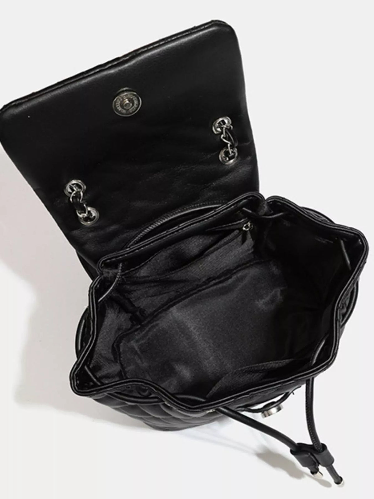 Quilted Chain Flap Backpack Bag - Lilixa.store