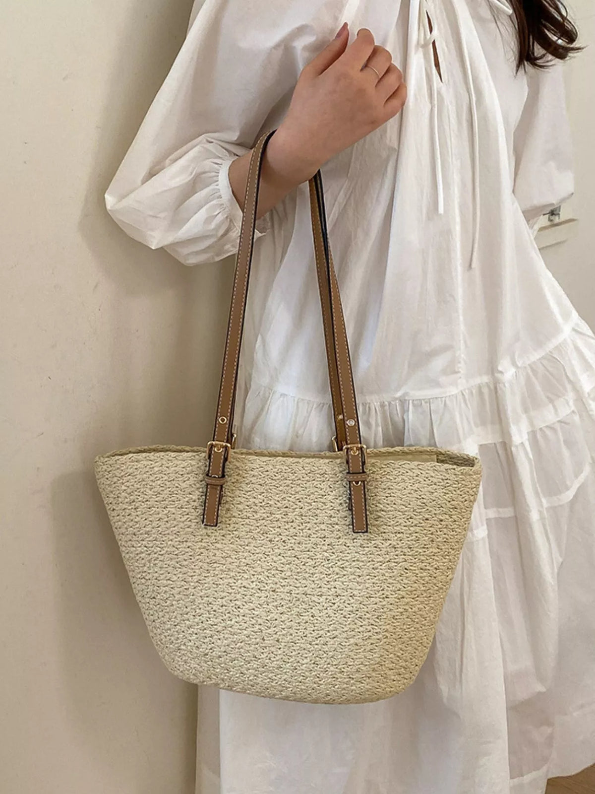Straw Woven Tote Shoulder Bag - Lilixa.store