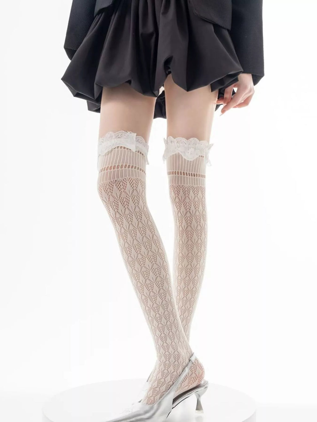 Lace Over-the-Knee Hollow-Out Stockings - Lilixa.store