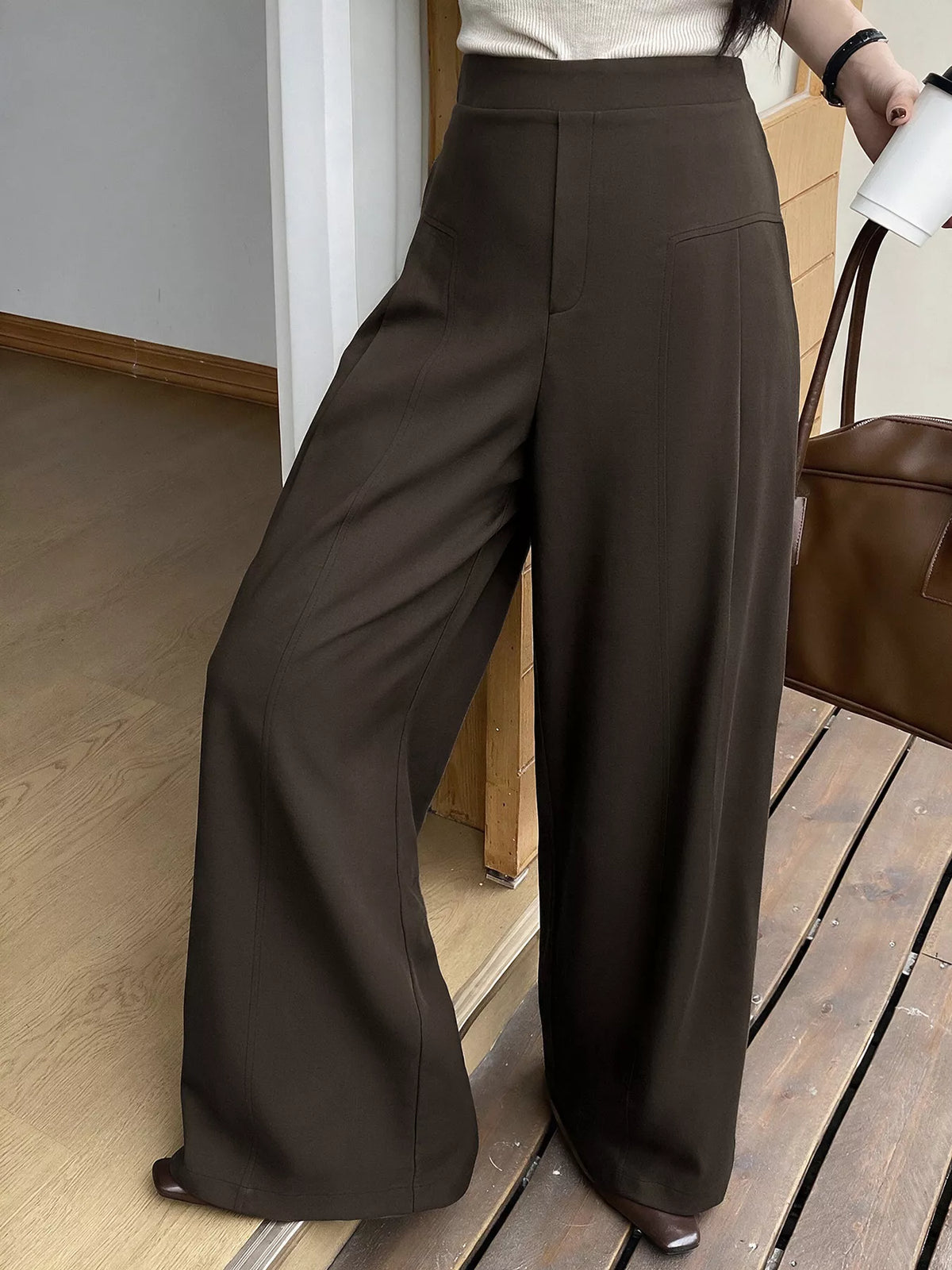 High-Waisted Wide-Leg Pants